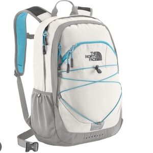 The North Face White and Blue Backpack